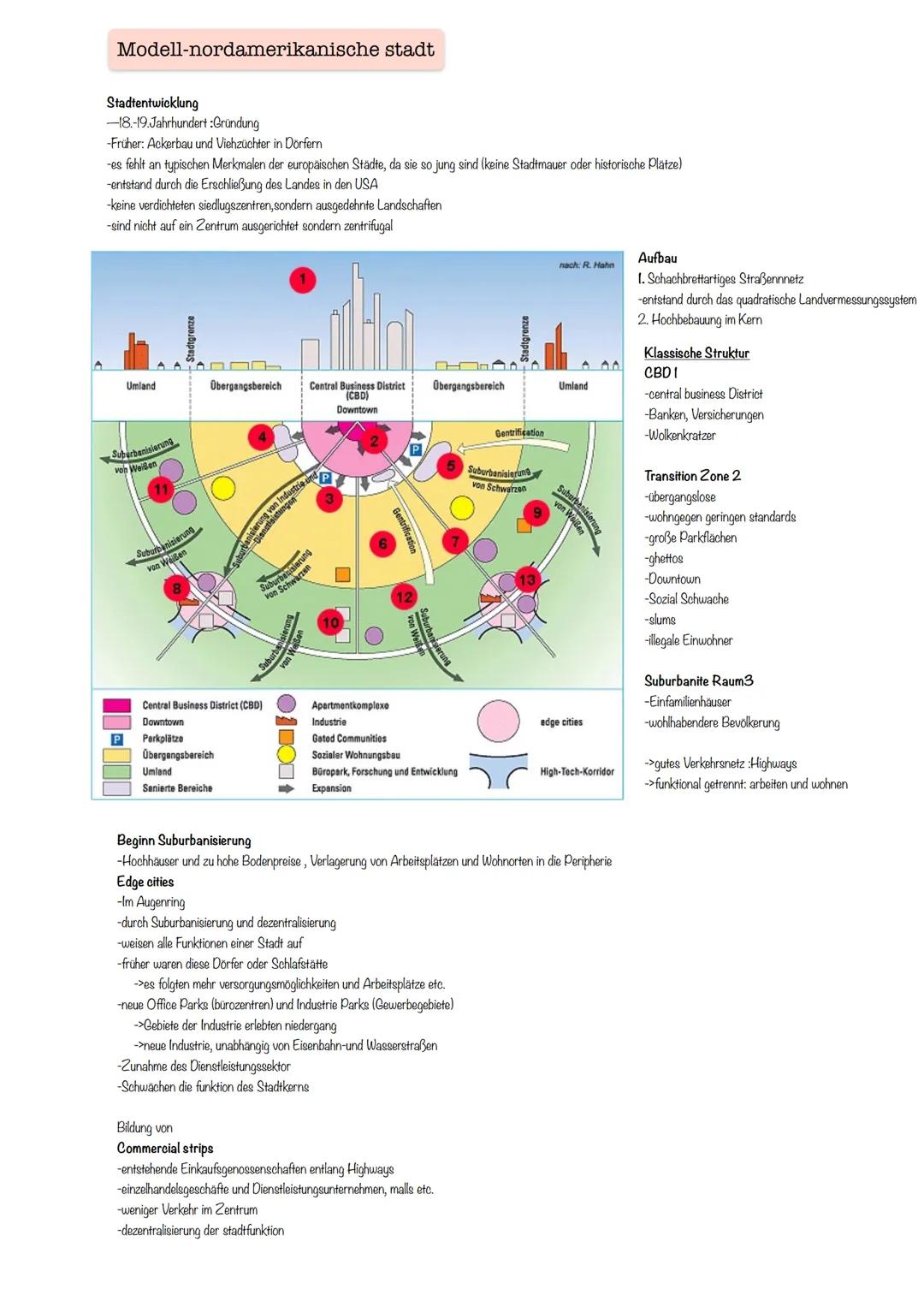  Woran erkenne ich eine City?
Funktionale Gliederung
-man betrachtet die Nutzung von Stadtbereichen
-Bildung
-Freizeit
-Kultur
-Gesundheitsv