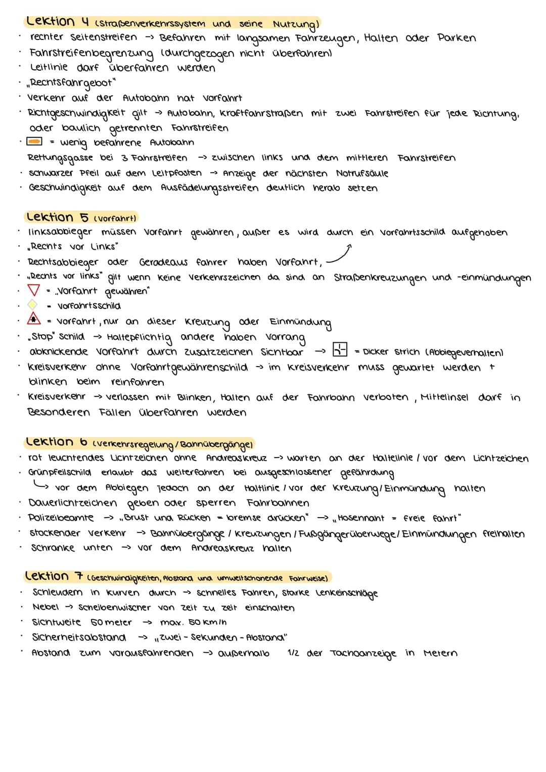 .
.
.
Lektion 1 (persönliche Voraussetzungen / Risikofaktor Mensch)
1,0 Promille Alkohol
abbau Dauer = 10 Stunden
Drogen im Urin →> Wochen d