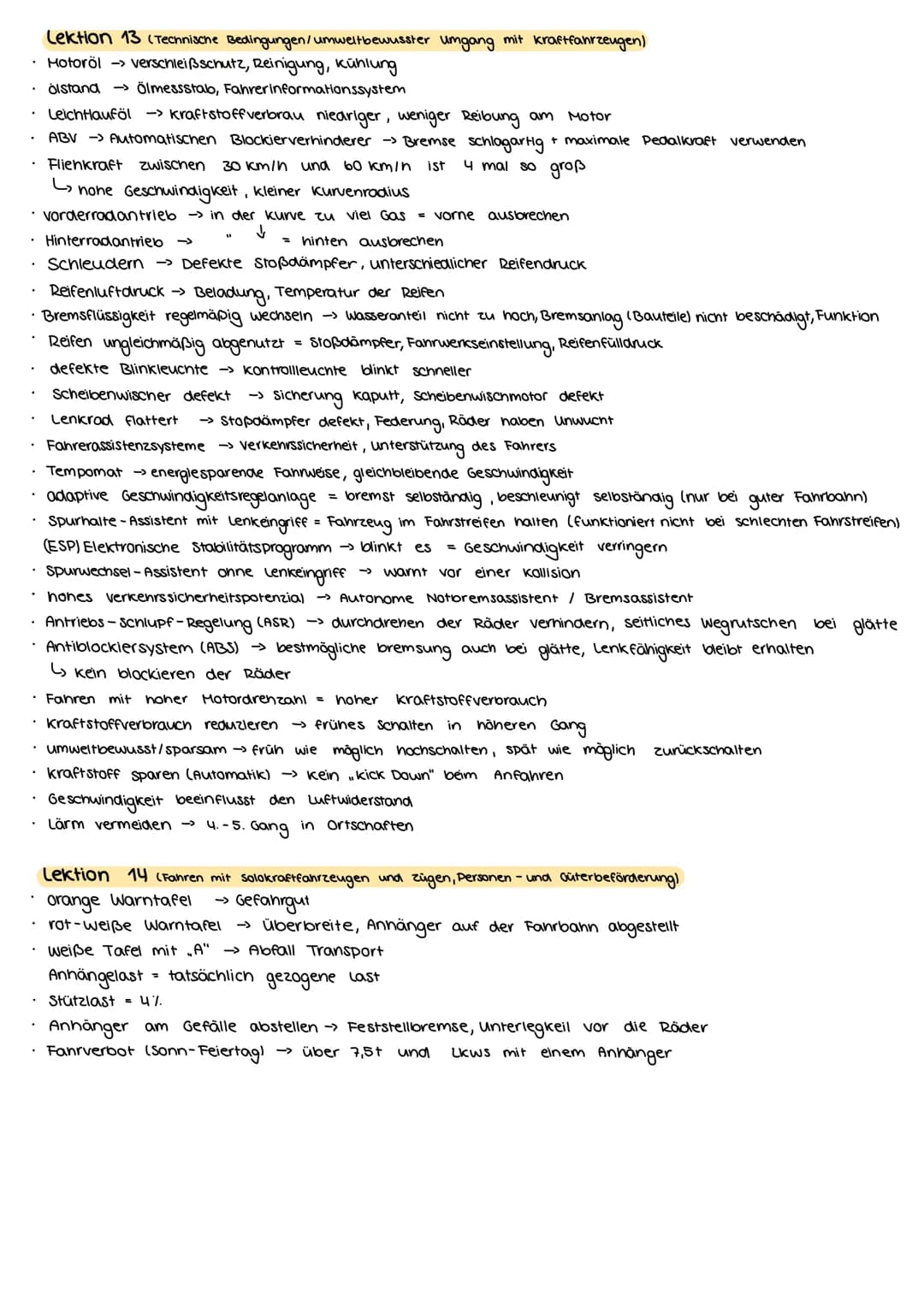 .
.
.
Lektion 1 (persönliche Voraussetzungen / Risikofaktor Mensch)
1,0 Promille Alkohol
abbau Dauer = 10 Stunden
Drogen im Urin →> Wochen d