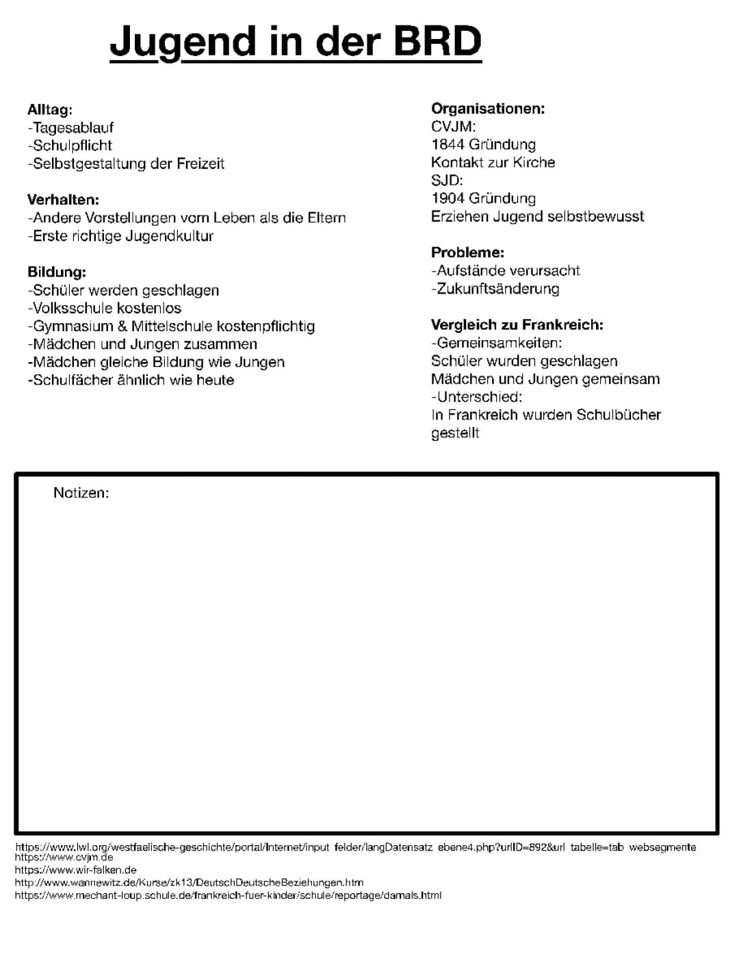 Jugend in der Bundesrepublik Deutschland - BRD(2)