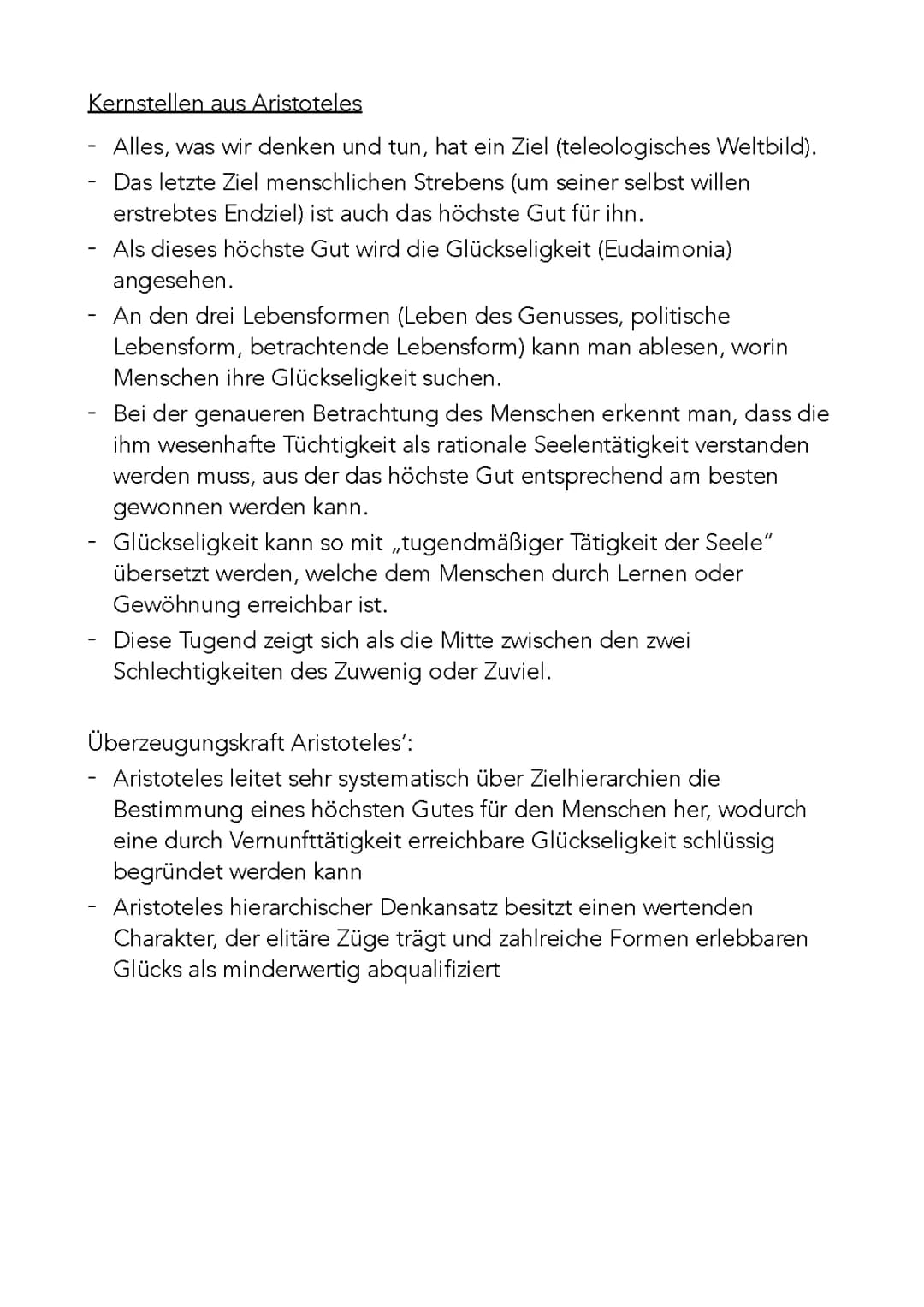 Aristoteles Glückseligkeit einfach erklärt: Eudaimonia, Zitate und Unterrichtsmaterial