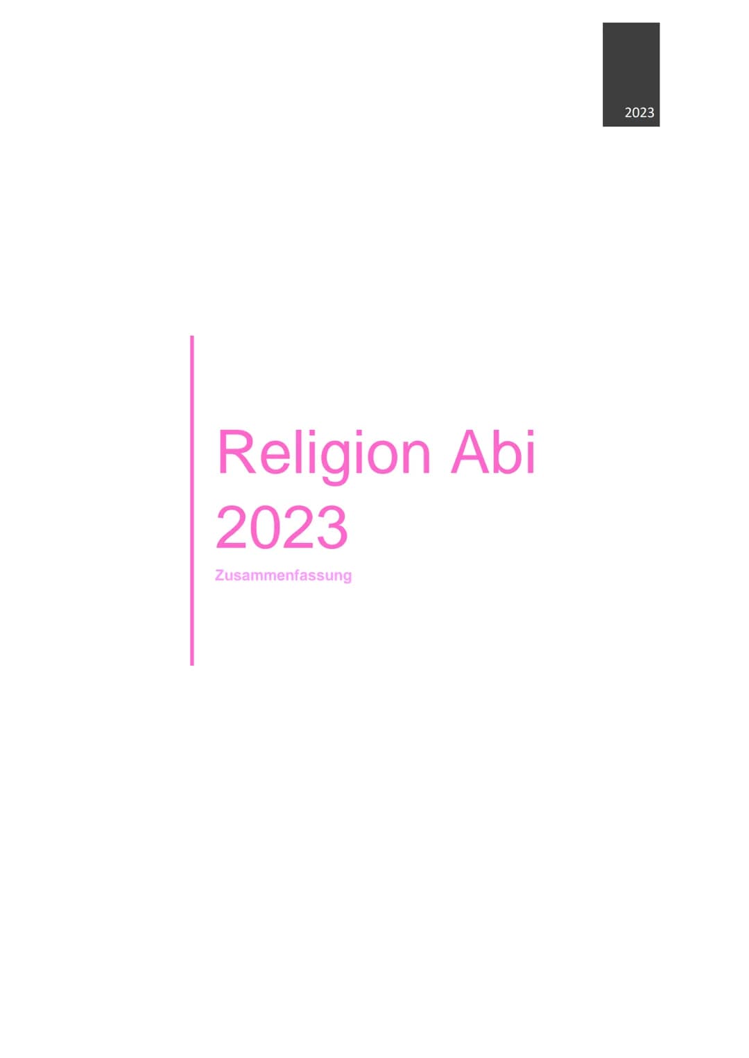 Religion Abi
2023
Zusammenfassung
2023 1. Themenkreis 03 Gott
1.1
Agnostizismus
Anthropologie
Anthropomorphismus
Antinomie
Aufklärung
Atheis