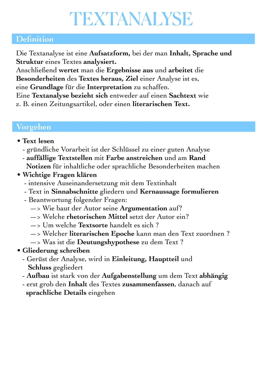Textanalyse 