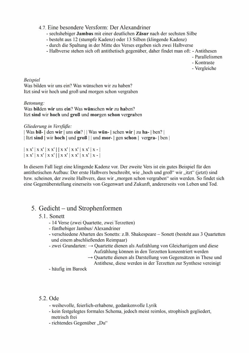1. Die Strophe
1.1 Strophen
- sind Verbindungen aus Versen
- geschlossene Einheit
- je nach Anzahl der Verse Bezeichnung als: Zweizeiler, Dr