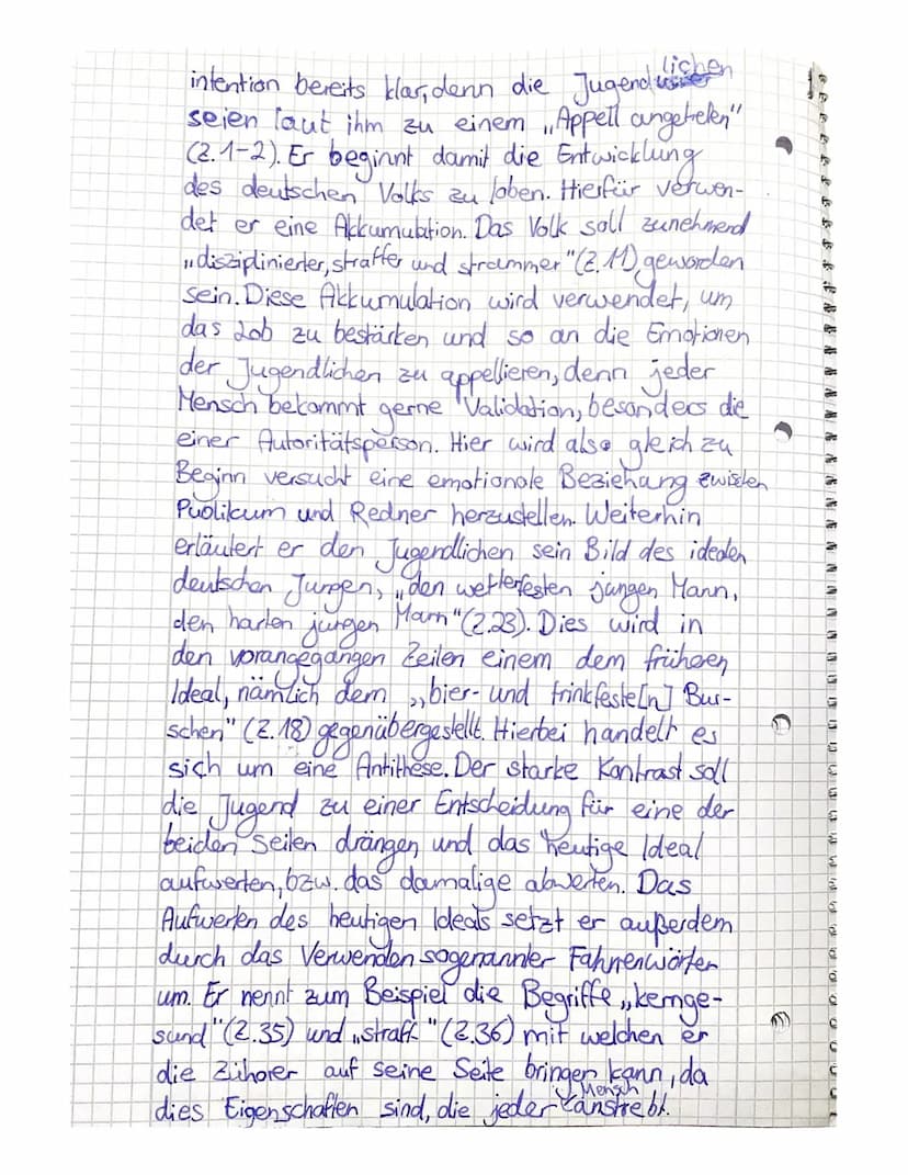 Redeanalyse: Rede an die Hiller-Jugend"
Parteitag 1935: Ein gane besonderes Erlebnis füir
die Anhänger der Hitlerjugend, denn diese be-
kame