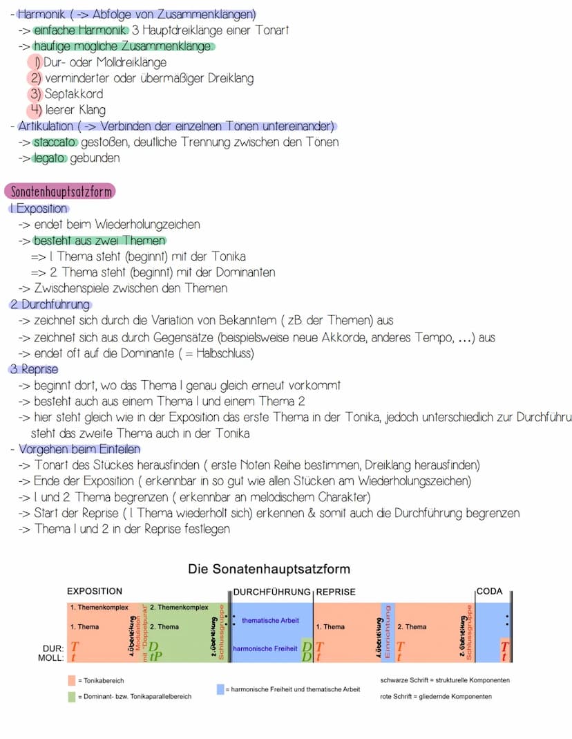 MUSIKANALYSE
Wichtige musikalische Parameter
Takt/ Metrum (→> Taktart)
-
→> gerade Taktarten zB. 4/4-Takt
-> Dreier-Taktarten zB. 3/4-Takt (