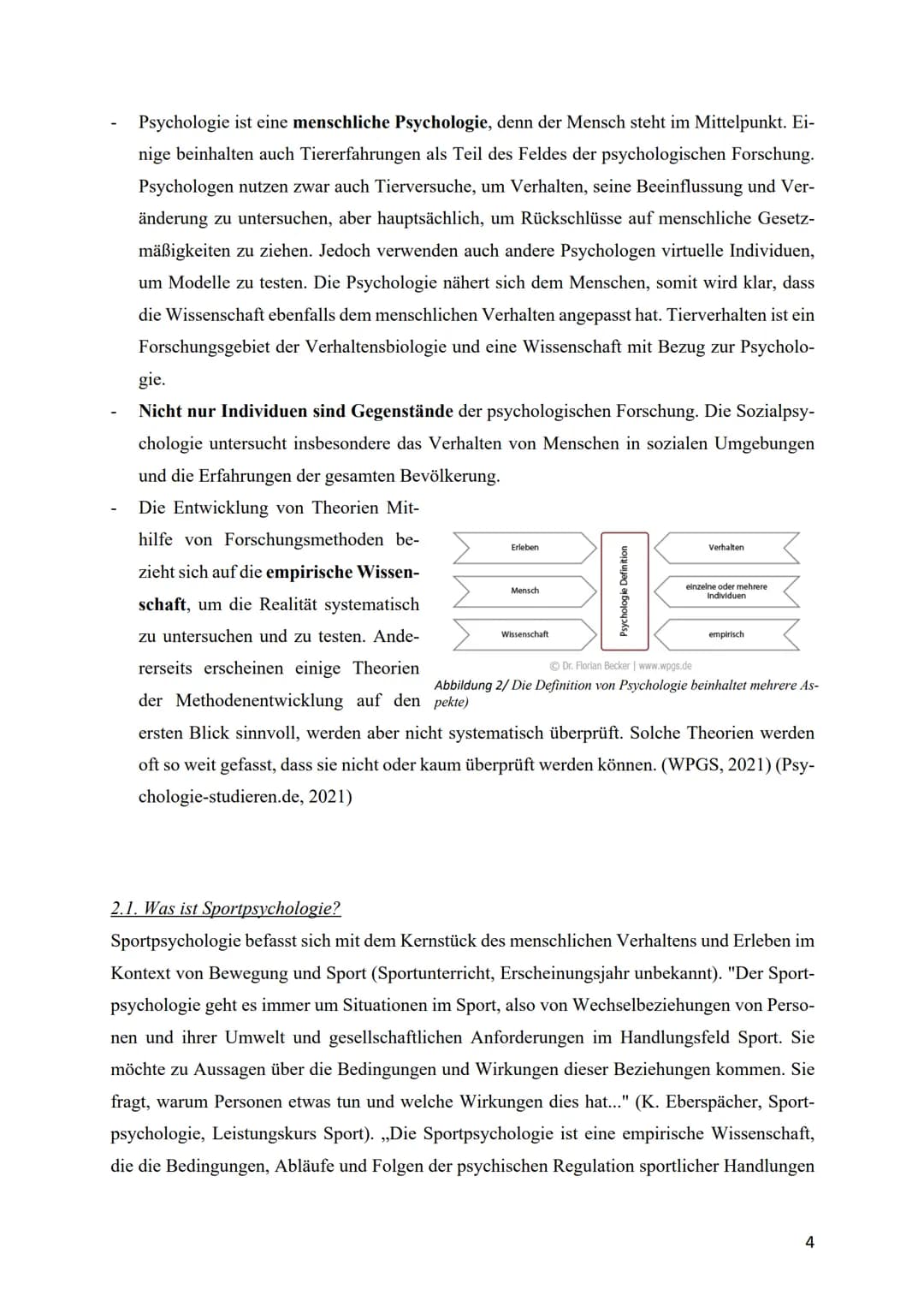 Sportpsychologie
Stephanie Mandernach / Lara Spanier
Sport-Hausarbeit
Herr Gleser
HPII - Sport 2
13.12.2021 Inhaltsverzeichnis
1. Einleitung