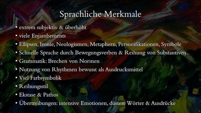 Der Expressionismus (1905-1925)
177
(lat. ,,expressio" = ,,Ausdruck"; steht für Ausdruckskunst) Der Expressionismus (1905-1925)
1
1905 - 191