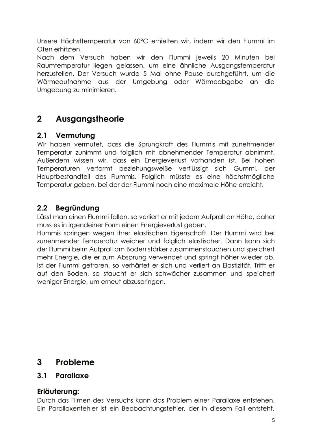  Bericht: NwT1-Freiprojekt
zum Thema Flummis und ihre Sprungkraft
Sophia Stähle
Benjamin Böklen
Klasse 10
Sindelfingen, den 27.12.2018
1 Abs