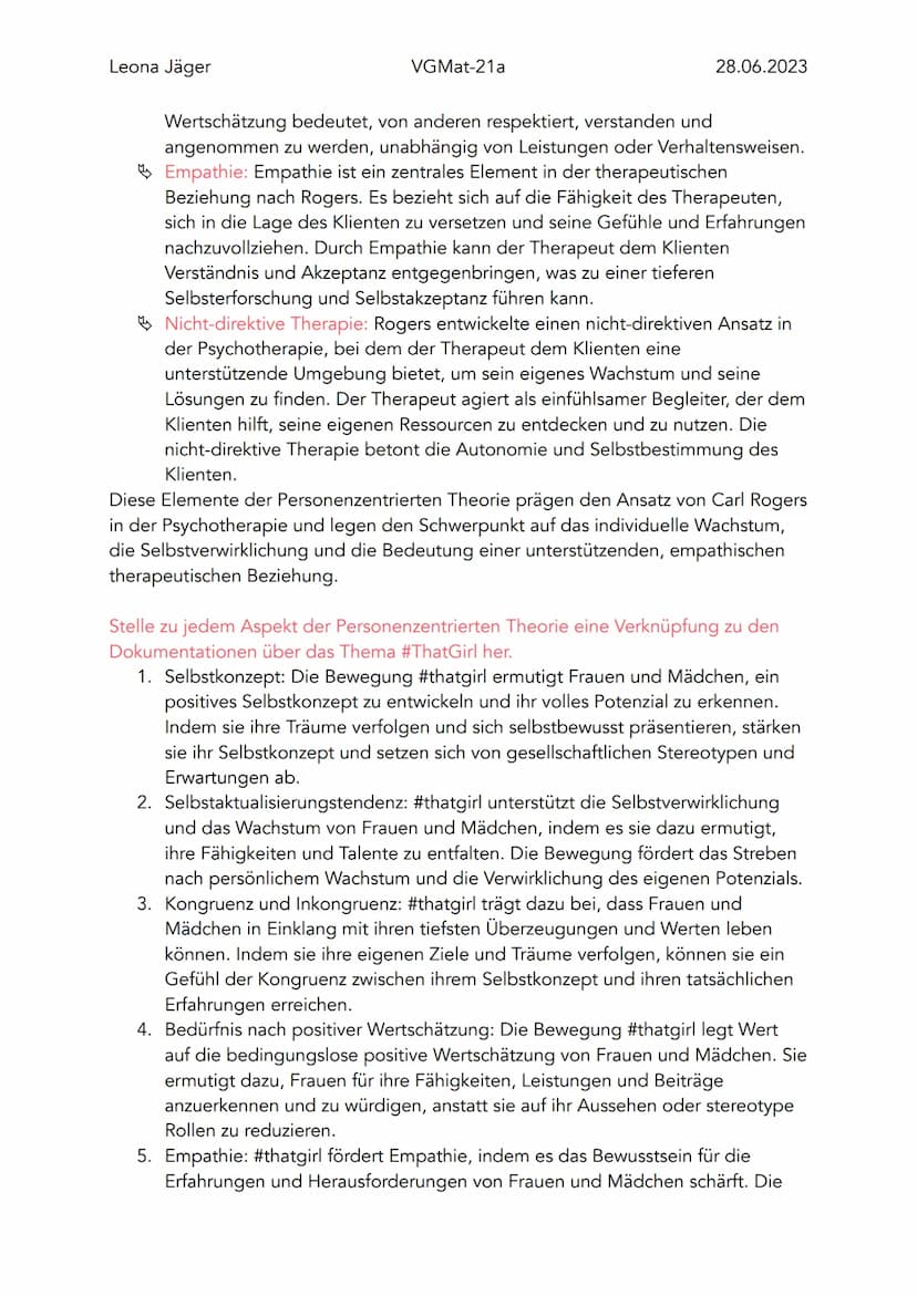 Leona Jäger
VGMat-21a
Personenzentrierte Theorie nach Carl Rogers
Wer war Karl Rogers?
Carl Rogers war ein einflussreicher amerikanischer
Ps