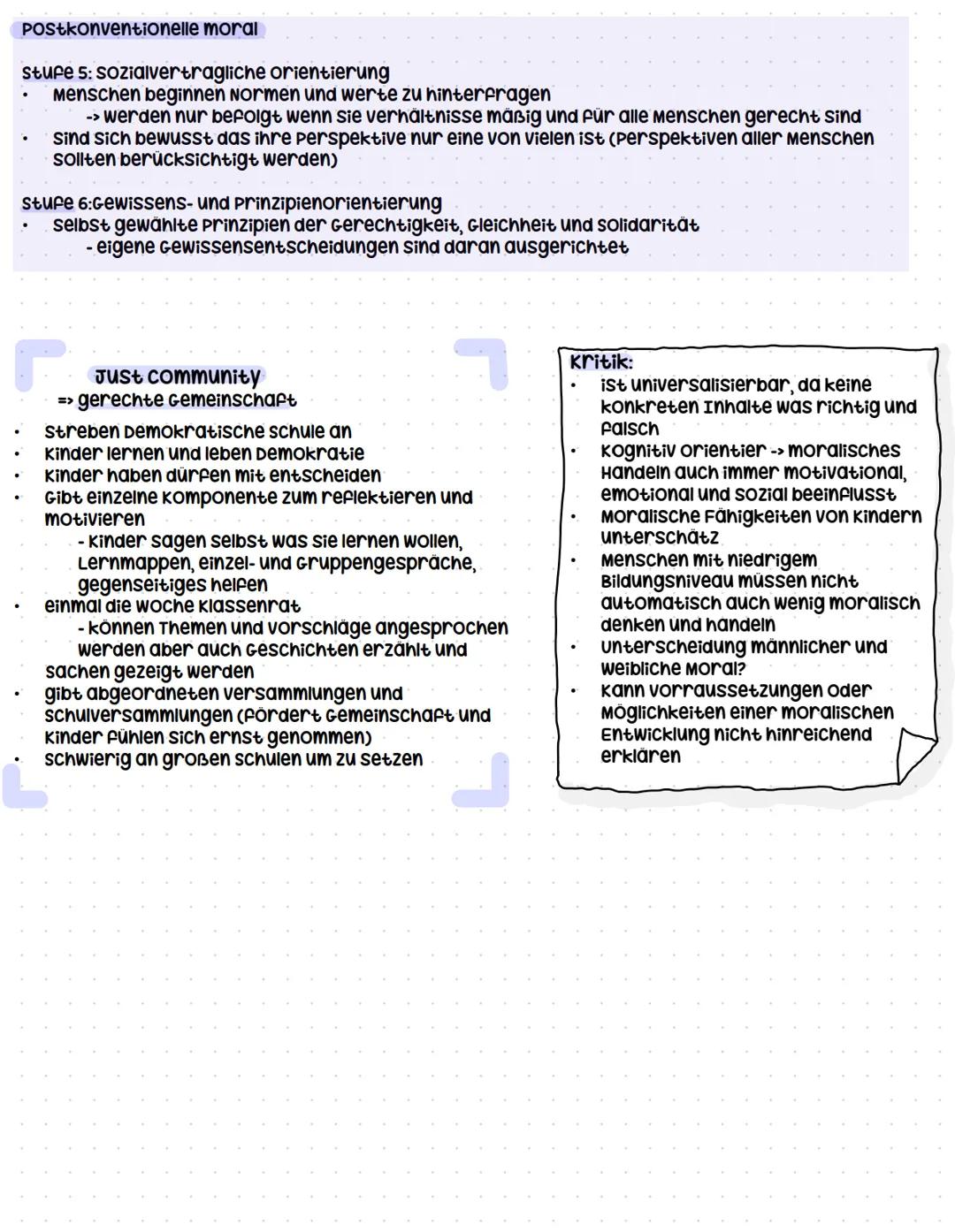 # MORALENTWICKLUNG NACH KOHLBERG

Moral:
- übergegriffen für die regein und Gesetze
- die in einer Gesellschaft allgemein
- anerkannt sind
-