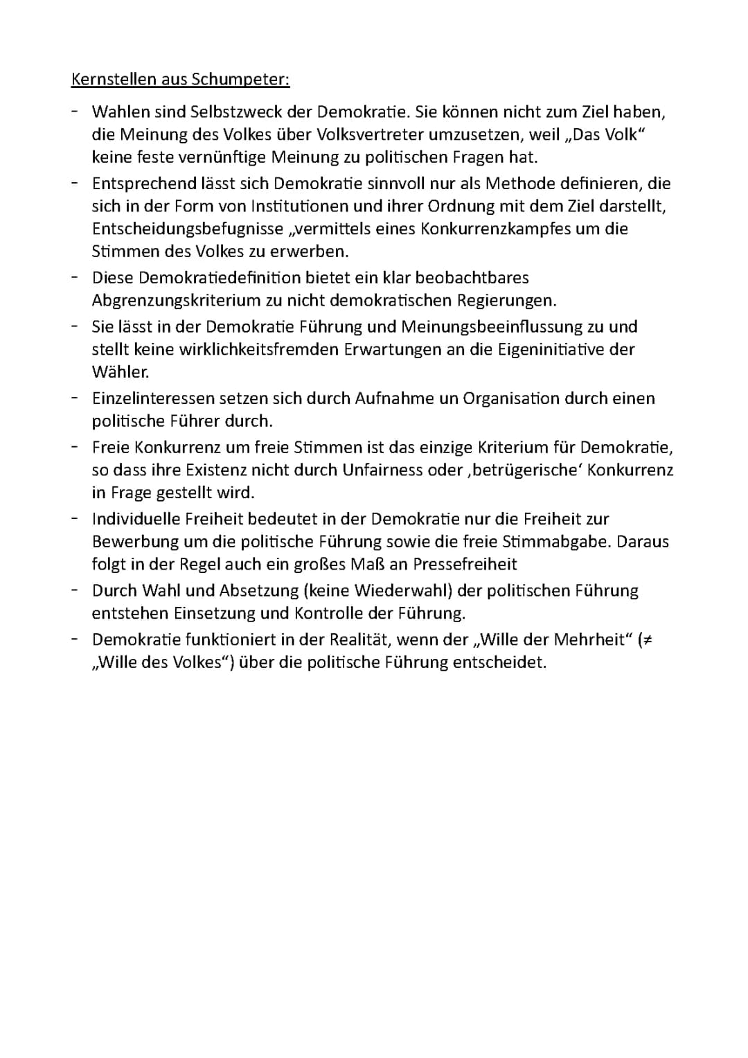 Schumpeter Theorie einfach erklärt: Schöpferische Zerstörung und Formen der Demokratie