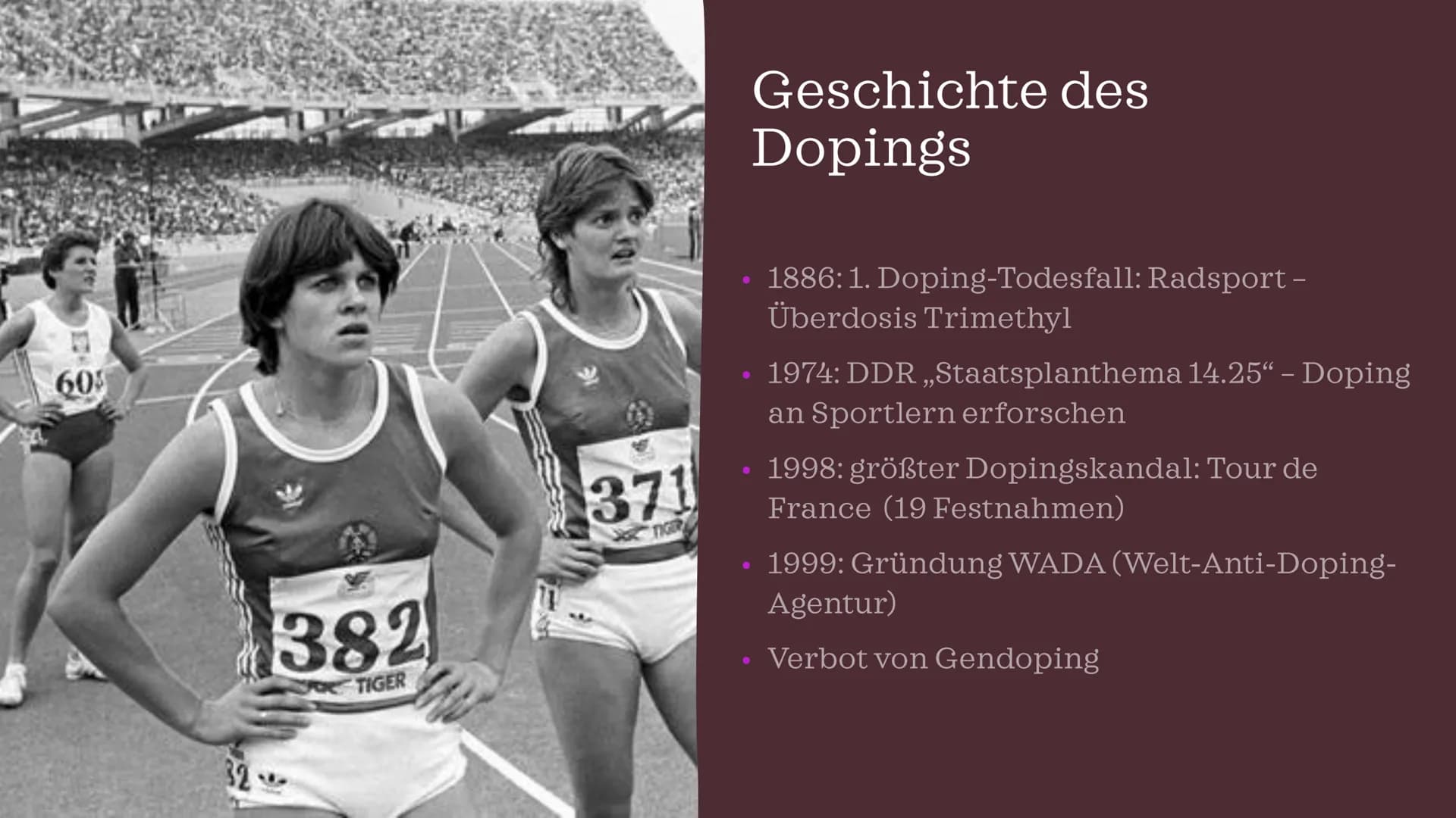 DOPING IM
SPORT Gliederung
Definition
Geschichte
Gründe
Arten & Folgen
Dopingkontrollen
Folgen im Sport
Kreatin – Nahrungsergänzungsmittel o