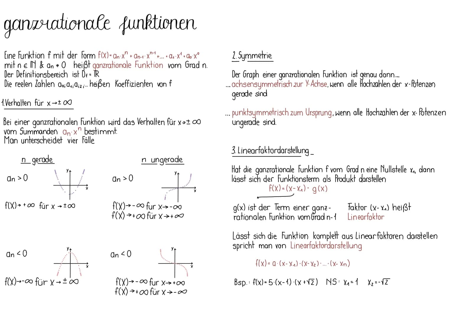 grundlagen
Eine Funktion f ist eine Zuordnung, die jeder reellen Zahl aus der
Definitionsmenge De von f genau eine reelle Zahl, den Funktion