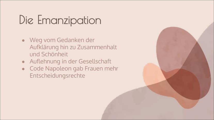 FRAUEN IN DER
ROMANTIK
von Lea Priebe Gliederung
●
●
●
●
●
●
●
Die Geschichte der Frau
Die Romantik - Merkmale und Werte
Das Frauenbild der 