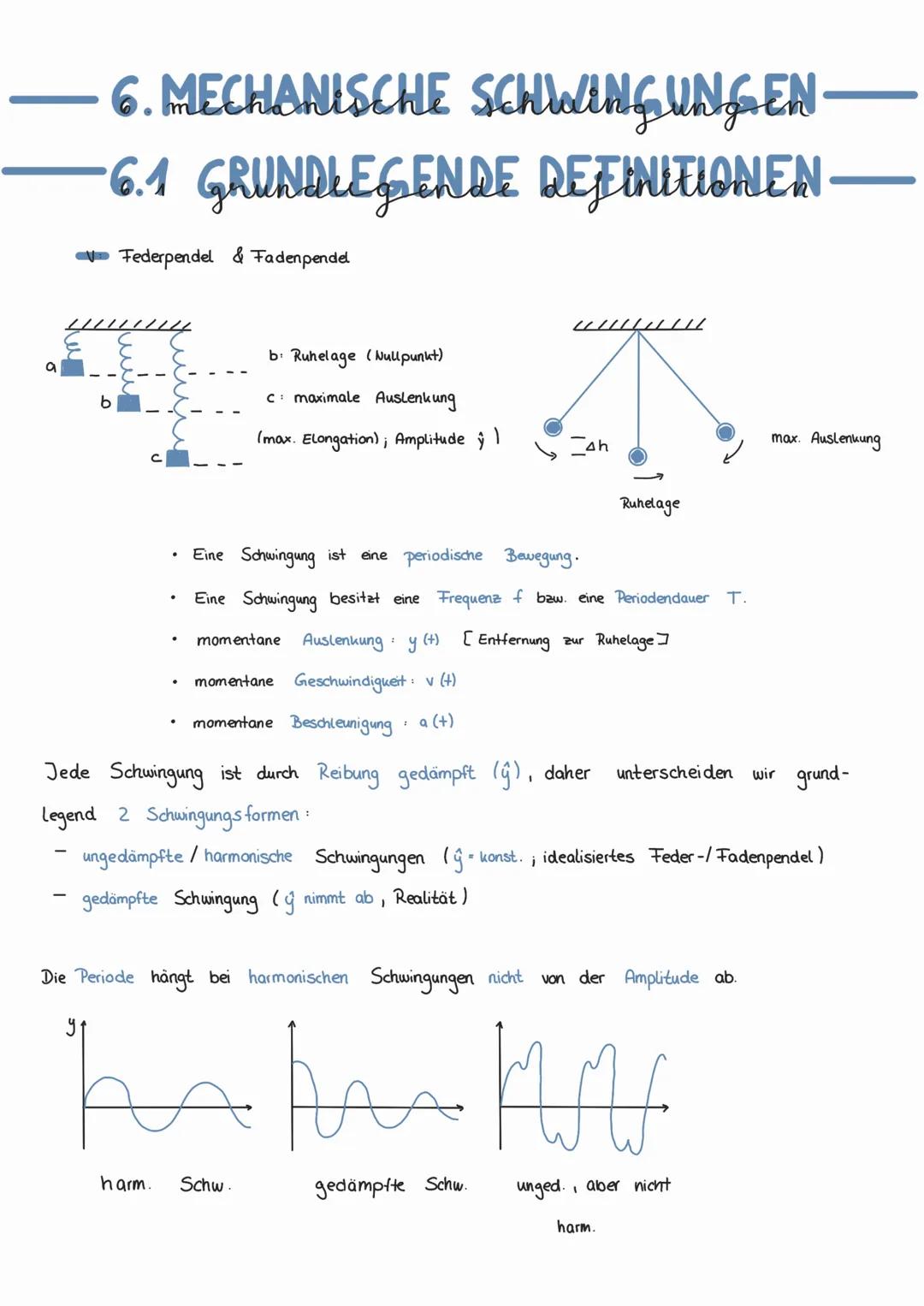 Mechanische Schwingungen & Wellen