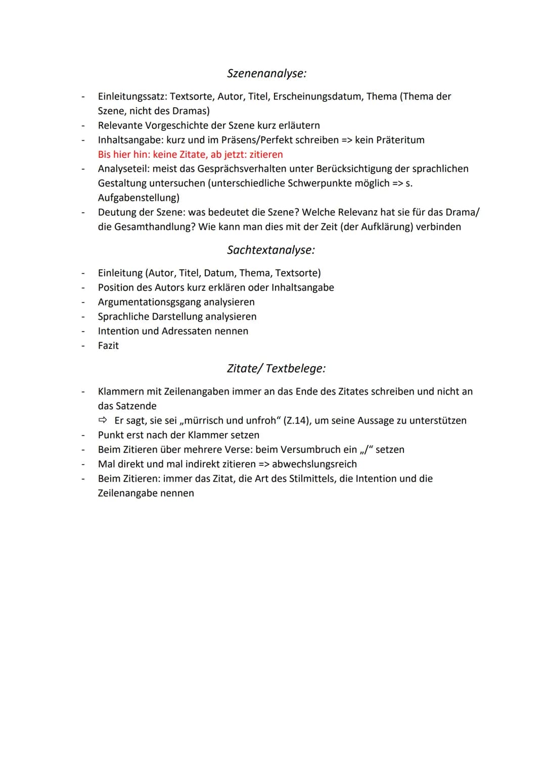 Szenenanalyse:
Einleitungssatz: Textsorte, Autor, Titel, Erscheinungsdatum, Thema (Thema der
Szene, nicht des Dramas)
Relevante Vorgeschicht