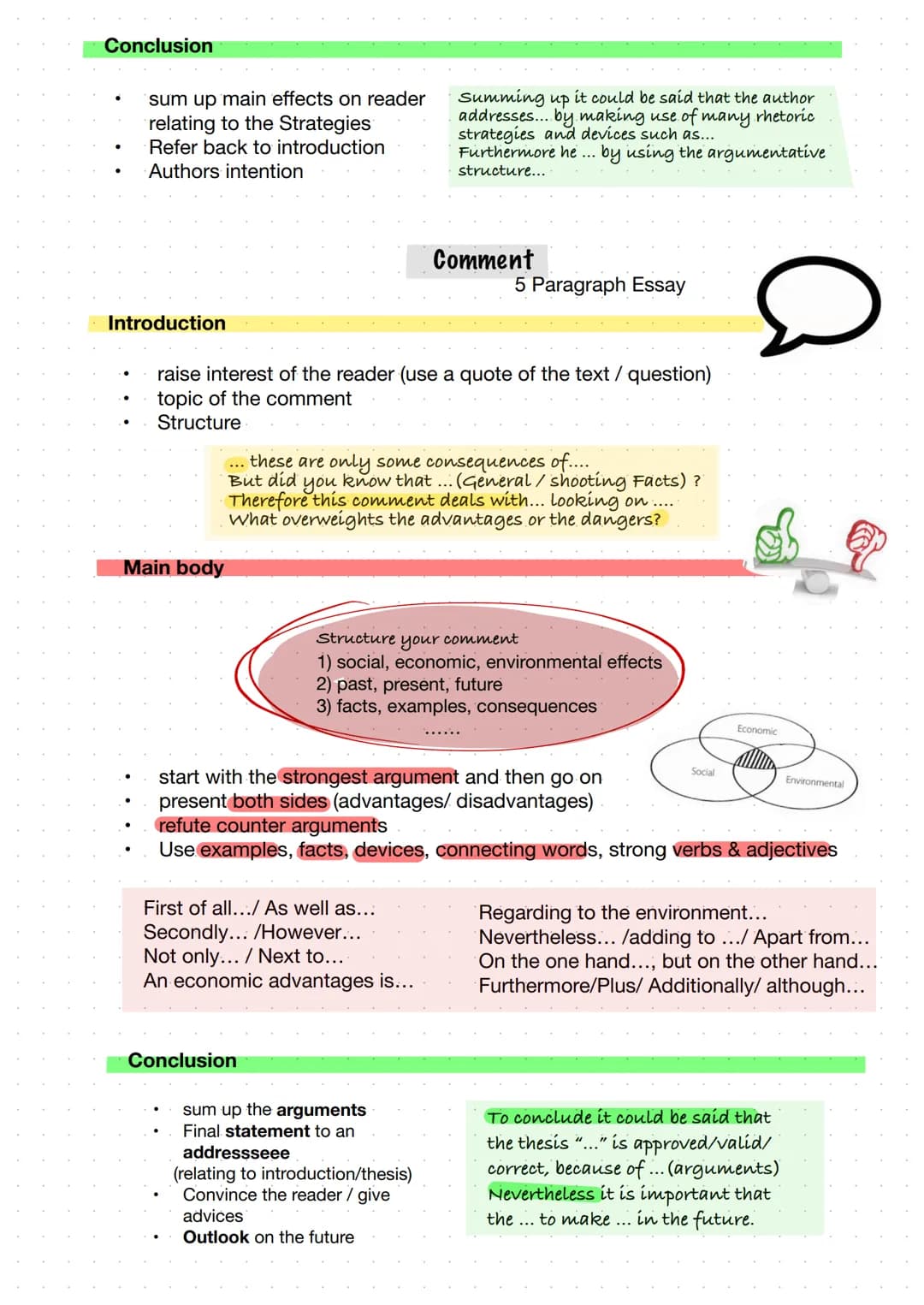 ●
Main body
Introduction
text type
title (in German) + translation
author
Occasion / date (12th of ... 20...)
Source
main topic ("translatio