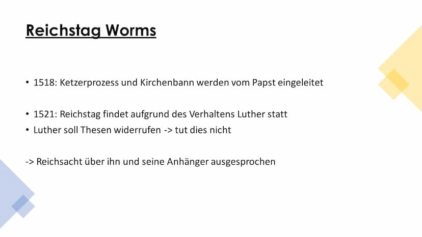 Die Reformation
verändert Deutschland Begriffserklärung & Früher
Reformation:
evangelische Kirche entstand
lateinischen -> Erneuerung
●
• st