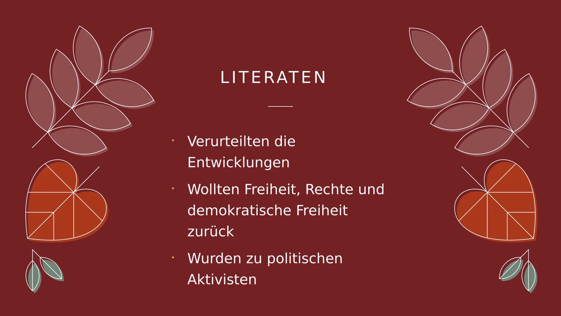 DIE EPOCHE
"VORMÄRZ"
Anna Hilgenfeld GLIEDERUNG
Fakten
Junges Deutschland
Eigentlicher Vormärz
Historischer Hintergrund
Gruppe der Göttinger