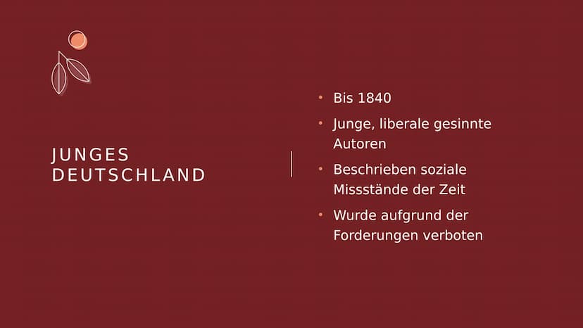 DIE EPOCHE
"VORMÄRZ"
Anna Hilgenfeld GLIEDERUNG
Fakten
Junges Deutschland
Eigentlicher Vormärz
Historischer Hintergrund
Gruppe der Göttinger
