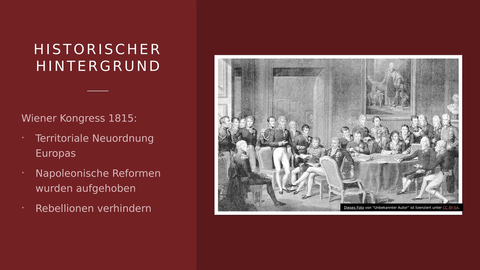 DIE EPOCHE
"VORMÄRZ"
Anna Hilgenfeld GLIEDERUNG
Fakten
Junges Deutschland
Eigentlicher Vormärz
Historischer Hintergrund
Gruppe der Göttinger