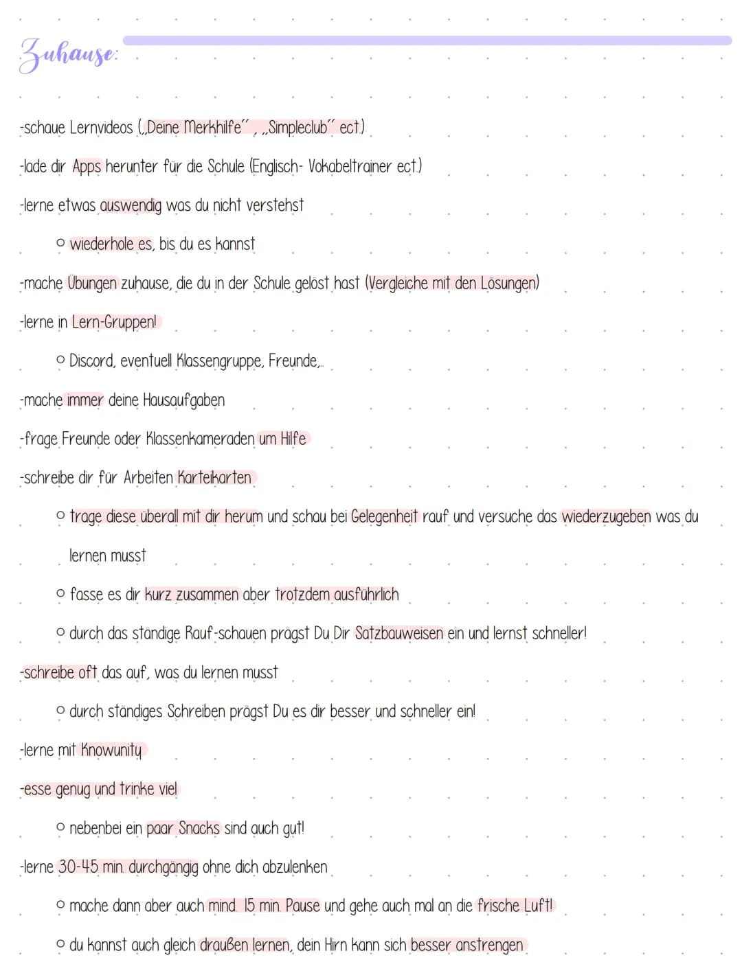 LERN TIPPS
Eine Arbeit steht an und du hast keine Ahnung wo du anfangen sollst? Du hast zu viel um die
Ohren und dir wird gerade alles zu vi