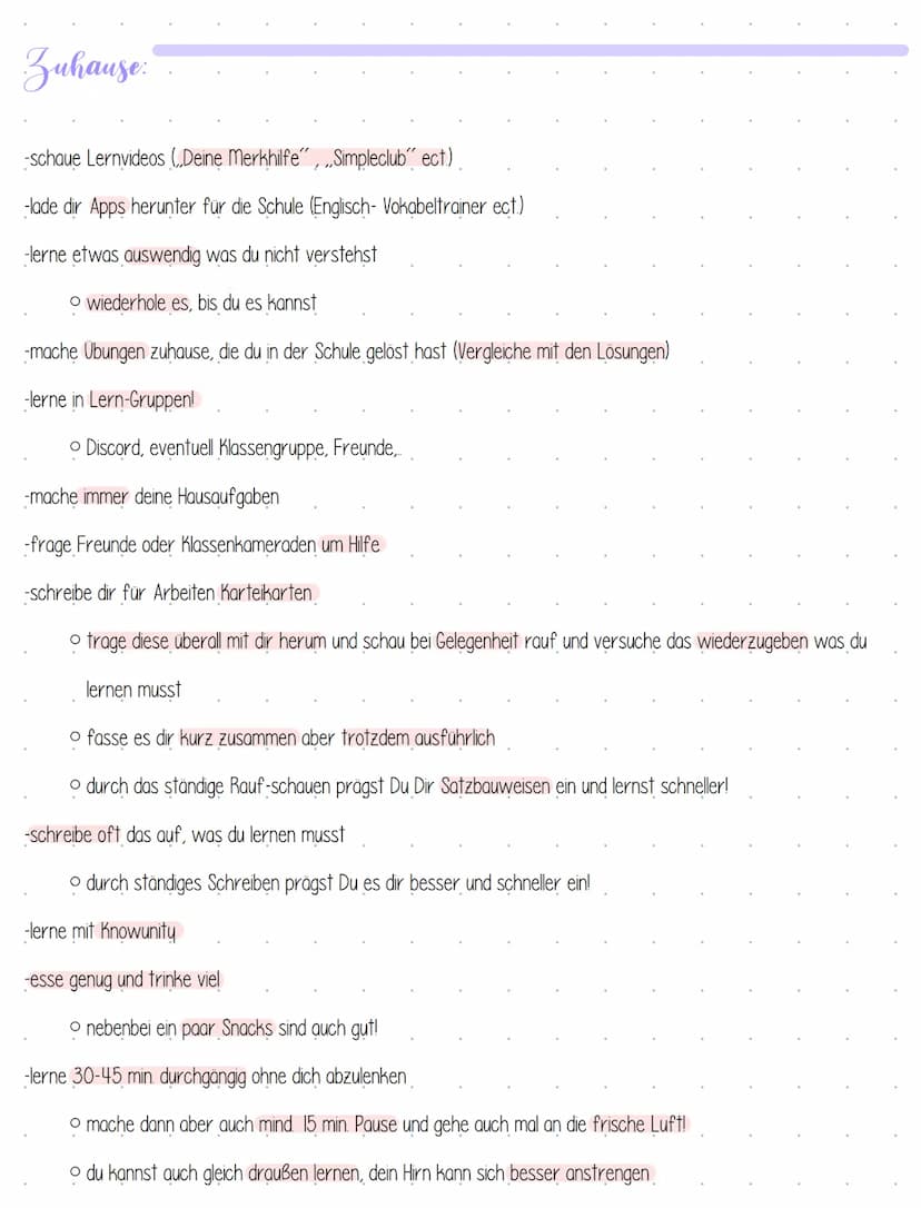 LERN TIPPS
Eine Arbeit steht an und du hast keine Ahnung wo du anfangen sollst? Du hast zu viel um die
Ohren und dir wird gerade alles zu vi