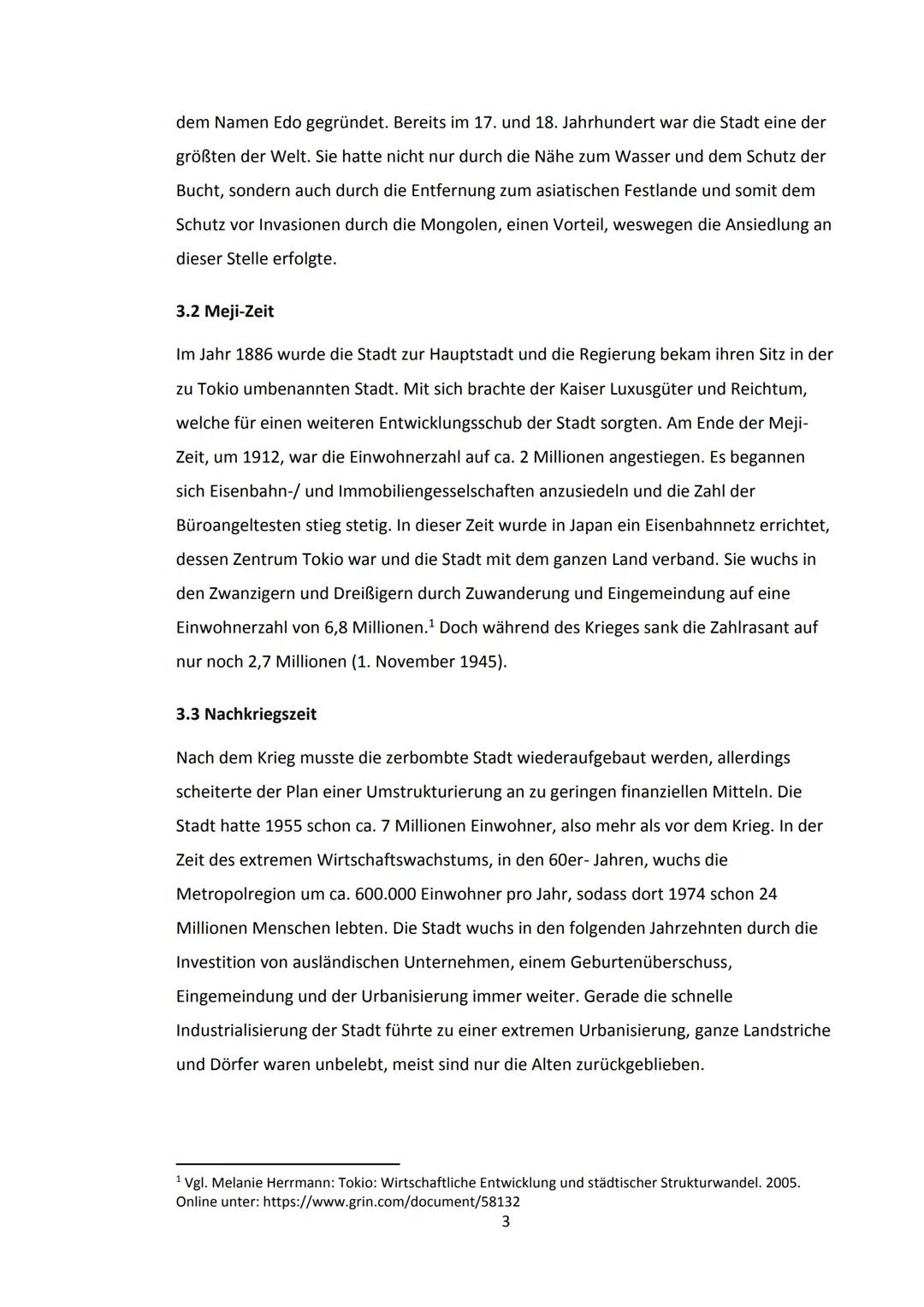 Inhaltsverzeichnis
1. Einleitung.....
2. Lokalisierung...
3. Entwicklung
3.1 Edo-Zeit.
3.2 Meji-Zeit.
3.3 Nachkriegszeit..
3.4 Heutzutage.
4