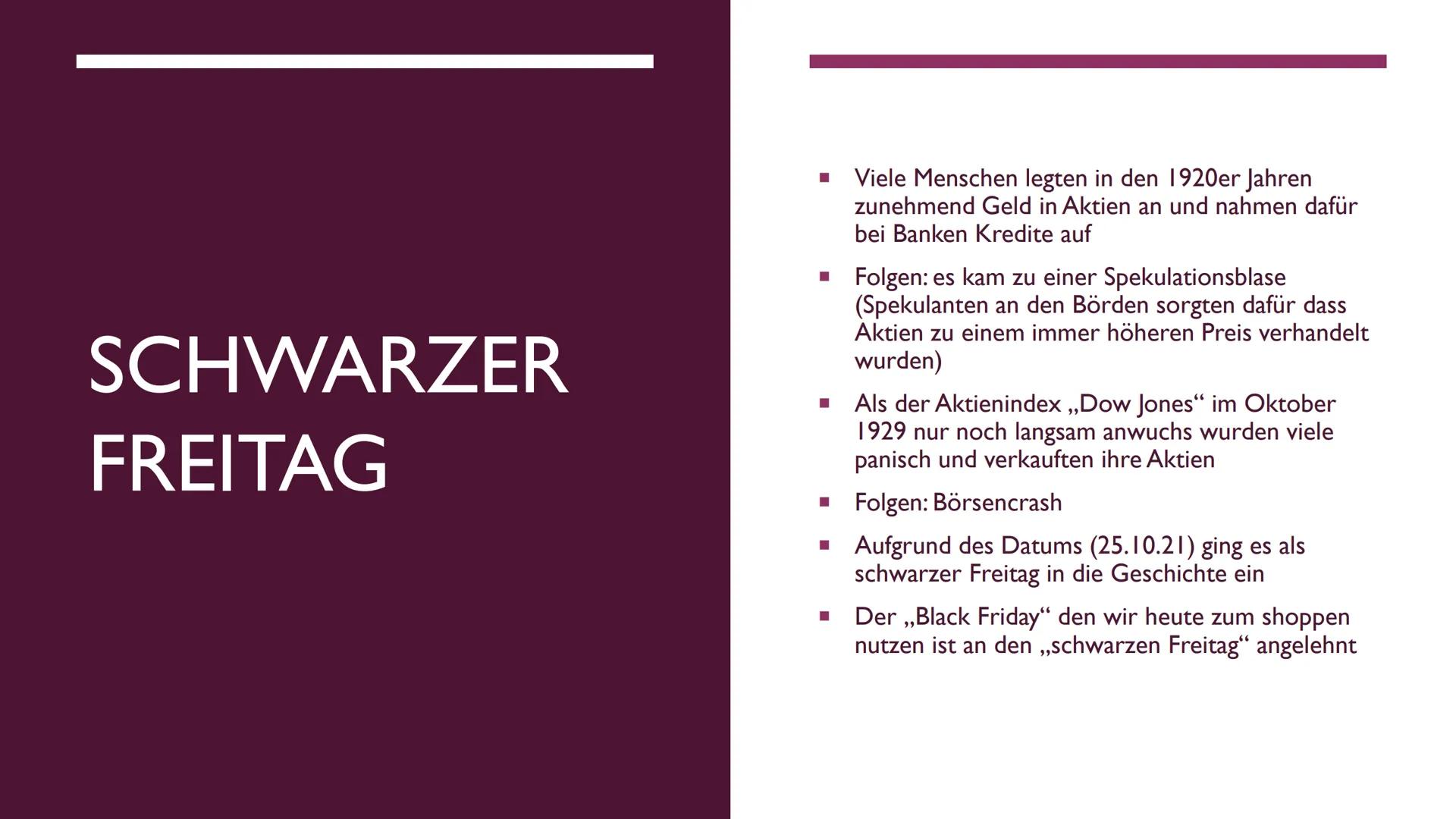 WELTWIRTSCHAFTSKRISE
1929 INHALTSVERZEICHNIS

Vom Boom zur Kriese in den USA

Schwarzer Freitag

Der,, New Deal"

Deutschland in der Krise

