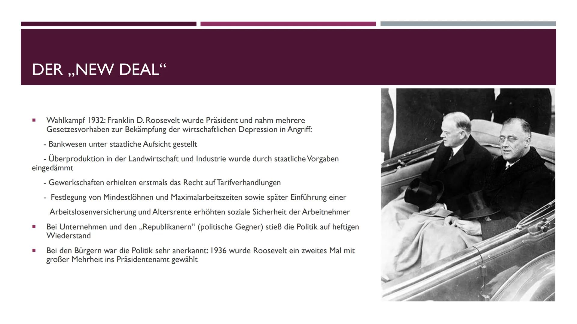 WELTWIRTSCHAFTSKRISE
1929 INHALTSVERZEICHNIS

Vom Boom zur Kriese in den USA

Schwarzer Freitag

Der,, New Deal"

Deutschland in der Krise

