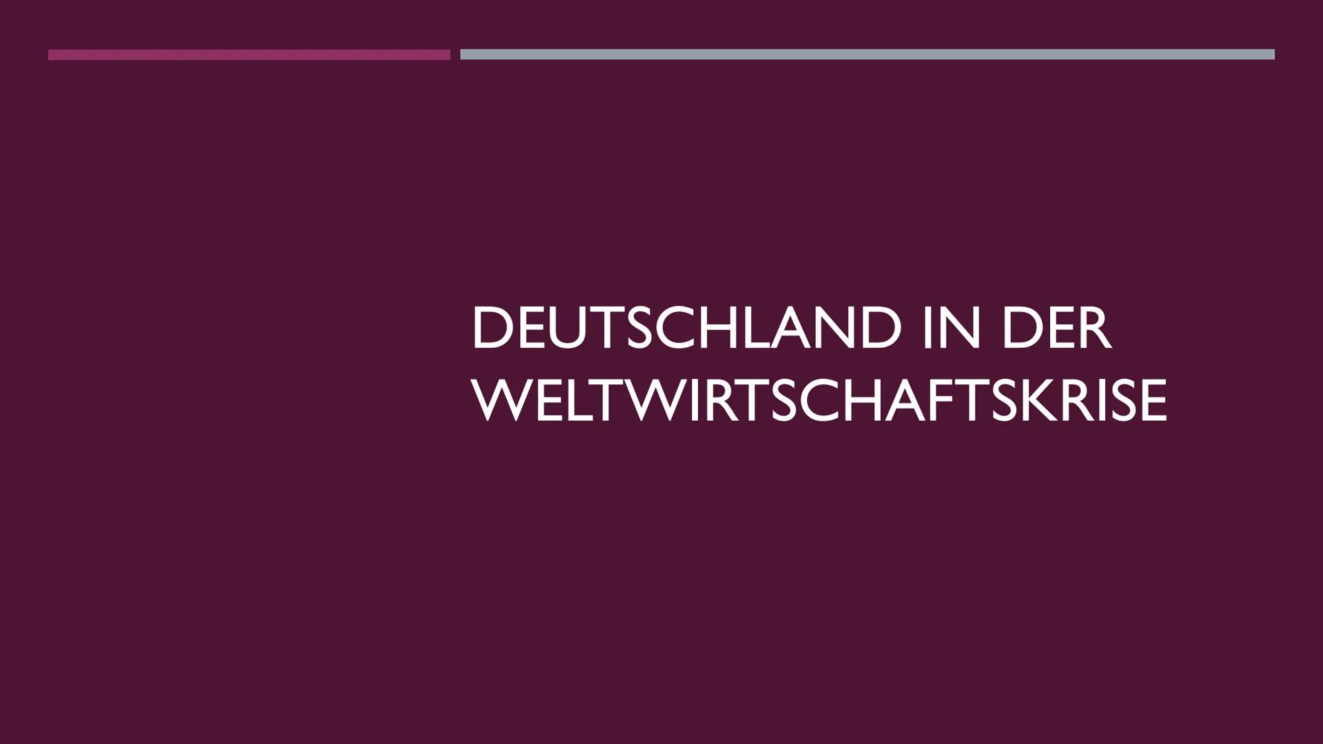 WELTWIRTSCHAFTSKRISE
1929 INHALTSVERZEICHNIS

Vom Boom zur Kriese in den USA

Schwarzer Freitag

Der,, New Deal"

Deutschland in der Krise


