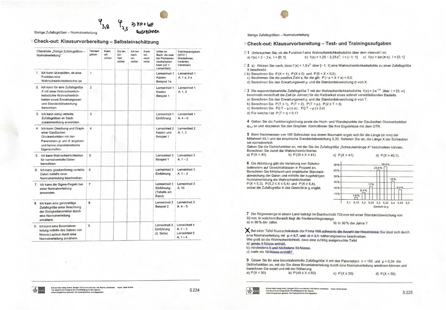 <h2 id="dichtefunktion">Dichtefunktion</h2>
<p>Eine Funktion f heißt Wahrscheinlichkeitsdichte über einem Intervall [a, b], wenn gilt:<br />