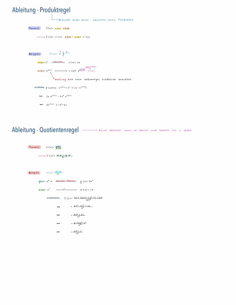 Mathematik
Ableitung Kettenregel
Ableitung von verketteten Funktionen
2.B.
Ableiten.
außere Funktion u(v)
f(x) = u(v(x))
Begegnet häufig bei