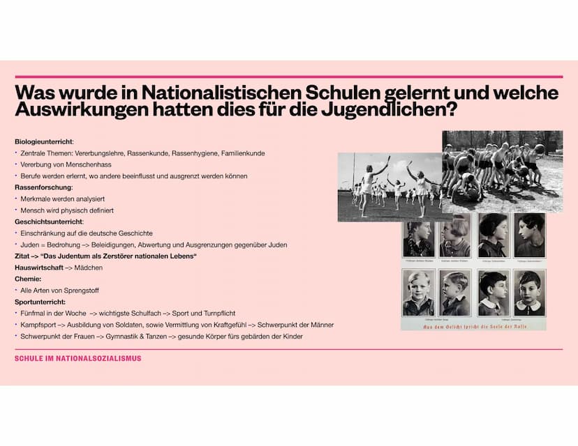 Pädagogik
Schule im Nationalsozialismus Gliederung
• Wie sah der Unterricht vor der NS-Zeit aus
Hitlers Äußerungen zum Unterricht -> im allg