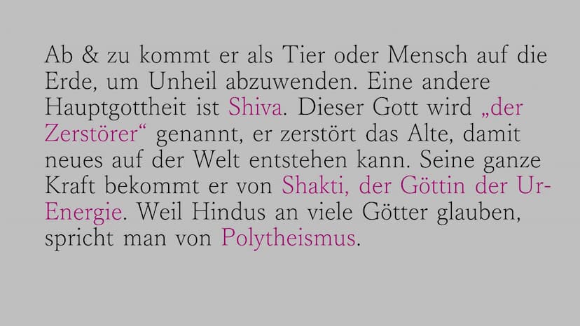 Hinduismus
30
„Wahres Glück besteht darin, andere
Menschen glücklich zu machen." Die Wurzeln des Hinduismus reichen mehr als
4.000 Jahre zur