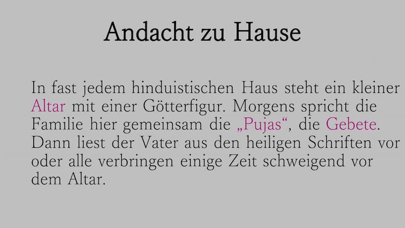 Hinduismus
30
„Wahres Glück besteht darin, andere
Menschen glücklich zu machen." Die Wurzeln des Hinduismus reichen mehr als
4.000 Jahre zur