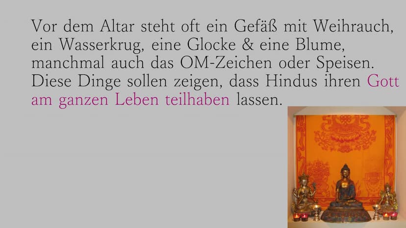 Hinduismus
30
„Wahres Glück besteht darin, andere
Menschen glücklich zu machen." Die Wurzeln des Hinduismus reichen mehr als
4.000 Jahre zur