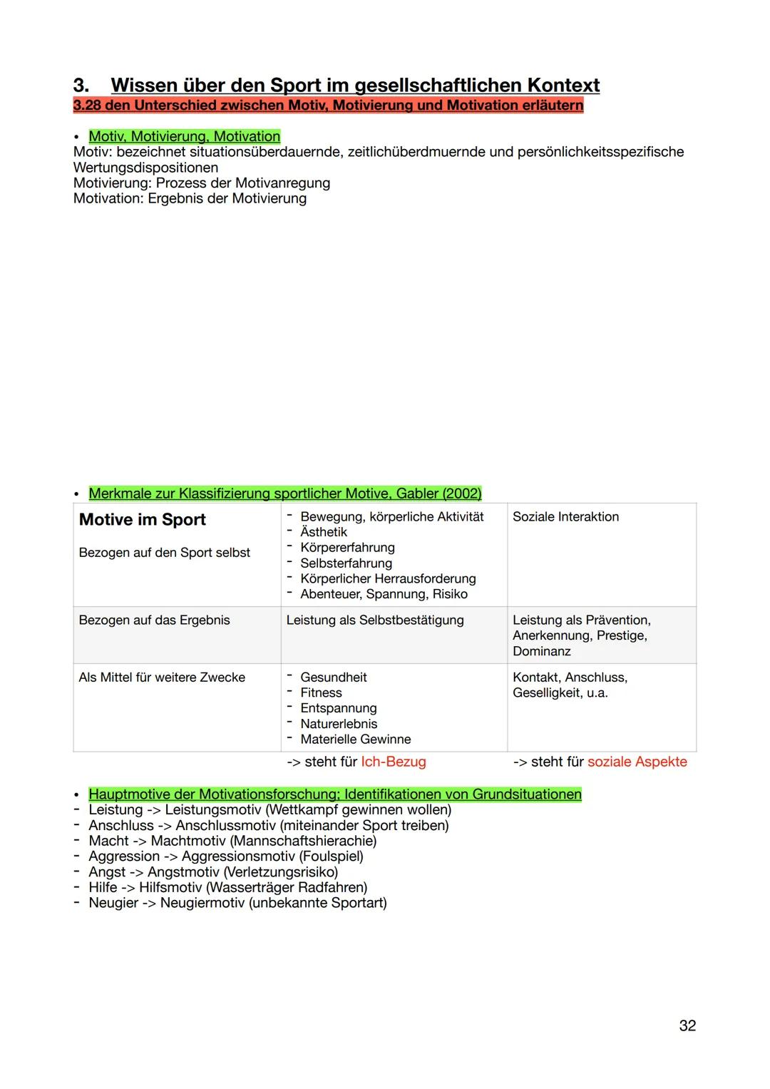 1. Wissen zur Realisierung des eigenen sportlichen Handelns
1.1 sportartenspezifische Grundlagen der unterrichteten Inhaltsbereiche nennen u