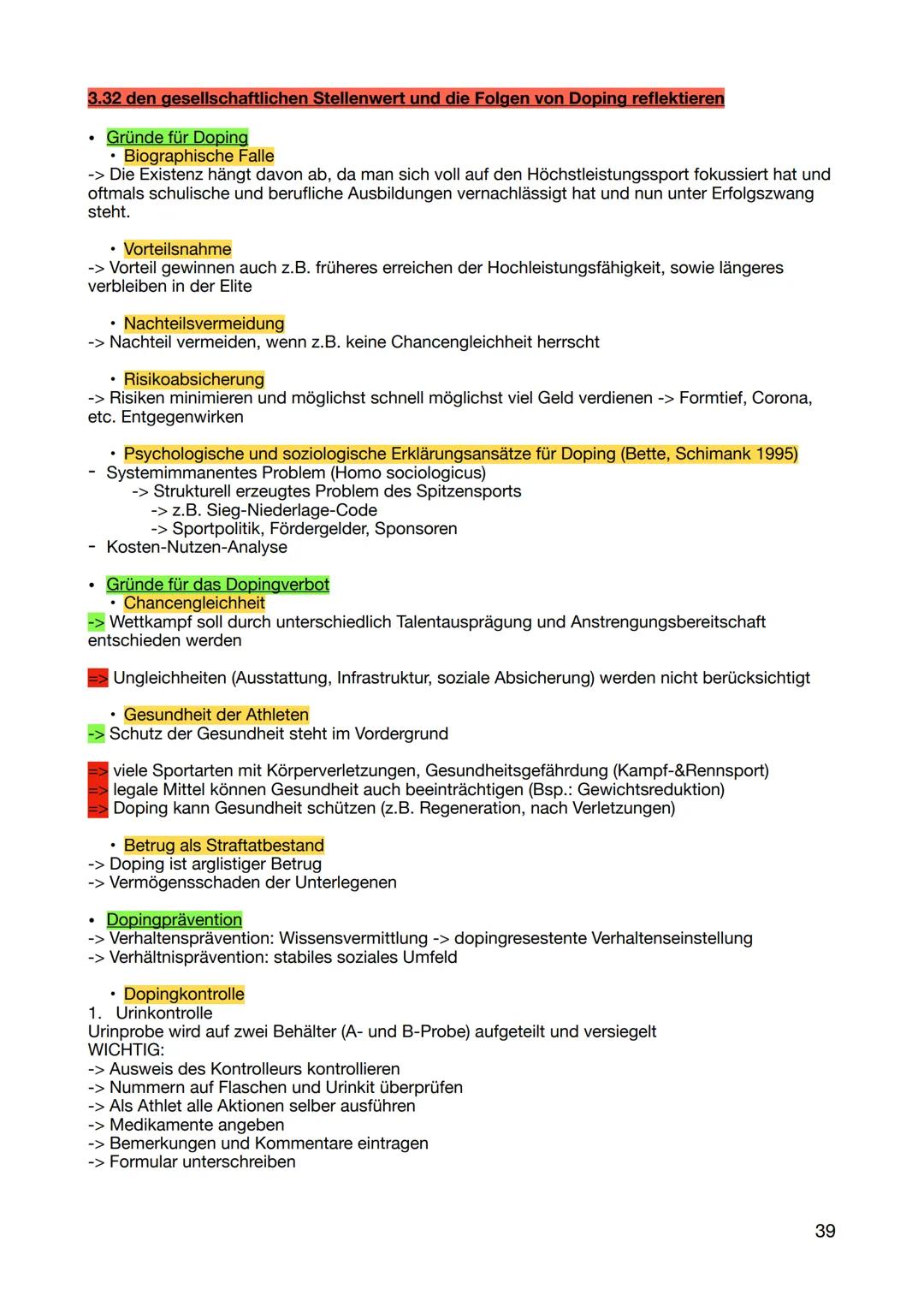 1. Wissen zur Realisierung des eigenen sportlichen Handelns
1.1 sportartenspezifische Grundlagen der unterrichteten Inhaltsbereiche nennen u