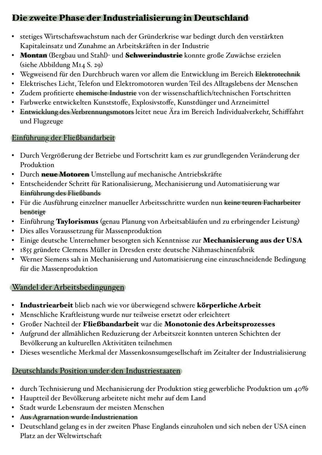 Industrialisierung in Deutschland - die zweite Phase