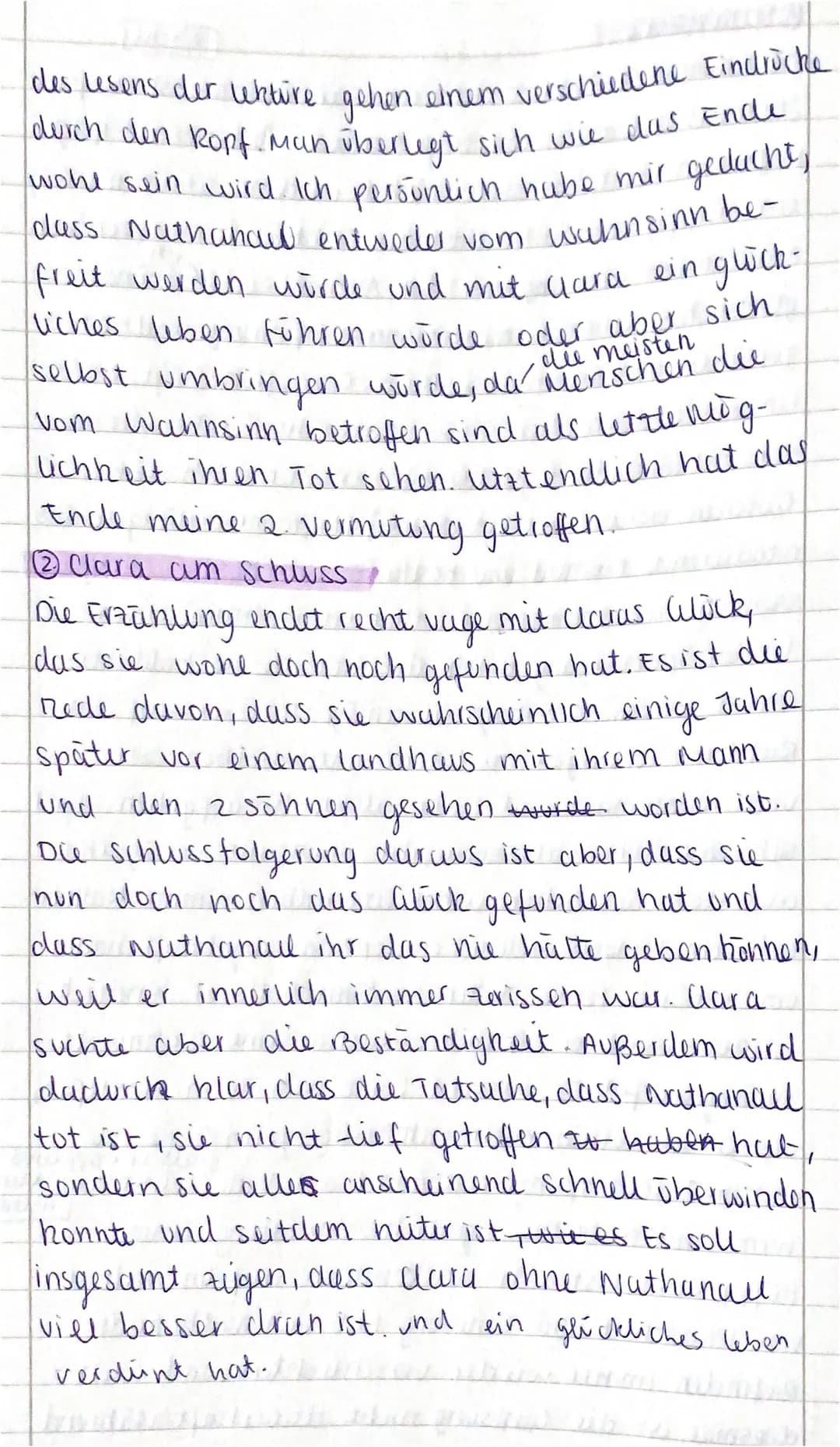 Der Sandmann: Schlussszene Analyse und Erklärung