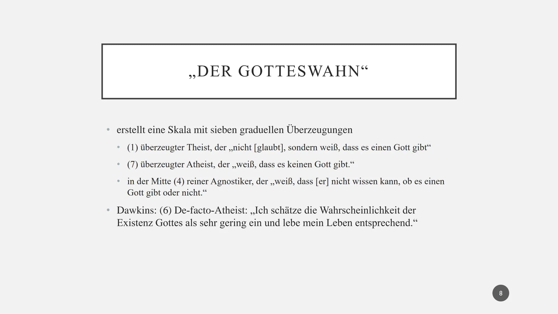 CLINTON RICHARD DAWKINS • Allgemeines
Werdegang
●
●
●
●
●
●
,,Der Gotteswahn"
Einfluss auf Kinder
Dawkins' Haltung
Atheismus
Quellen
INHALT
