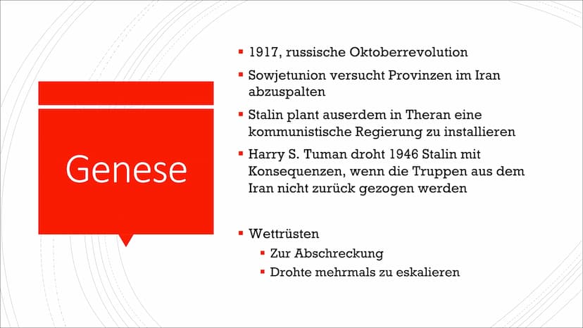 Der Kalte Krieg
Eine Präsi von Wilhelmine Gliederung
Definition
▪ Genese
▪ Stand der Dinge
Rechtfertigung
Auswirkungen\Einfluss
▪
▪ Öffentli