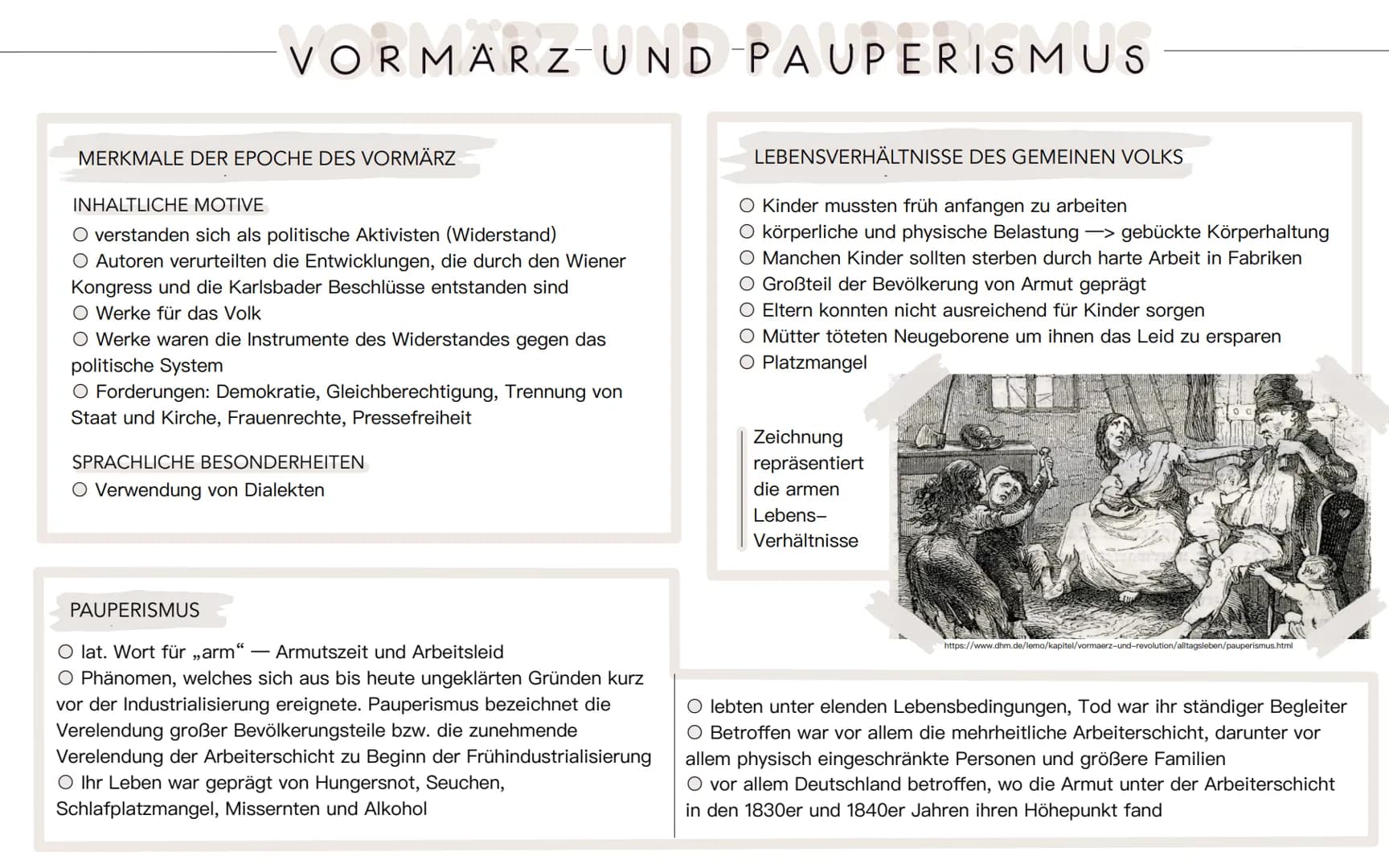 VORMÄRZ-UND-PAUPERISMUS
MERKMALE DER EPOCHE DES VORMÄRZ
INHALTLICHE MOTIVE
O verstanden sich als politische Aktivisten (Widerstand)
O Autore