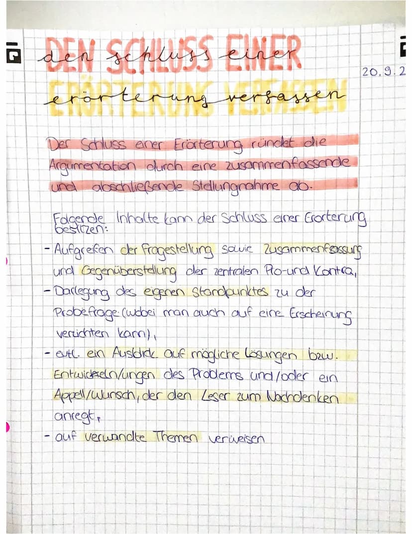 à
den haupteil einer.
erorterung
●
linearen erörte
vergassen
Im Haupttel einer Linearen Erörterung
vertritt man seinen eigenen Standpunkt
zu