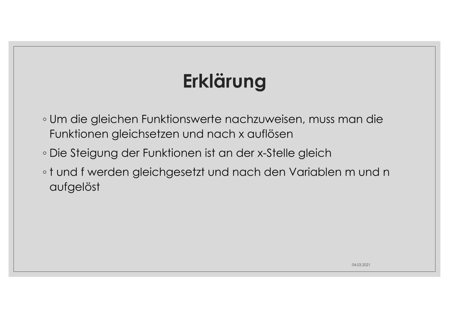 BERÜHRPROBLEM Thema
• Es berühren sich zwei Funktionen an einer Stelle (→ f und g
berühren sich an XB)
O
Diese Stelle nennt man Berührpunkt
