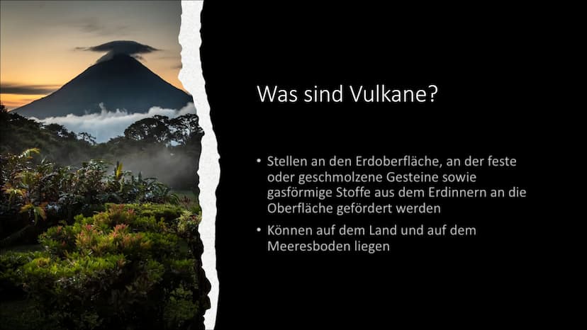 Die Vulkane Übersicht
Was sind Vulkane?
Vulkane entstehen durch....
• Größter Vulkan
Gefährlichster Vulkan
Vorhersagen von Vulkanausbrüchen
