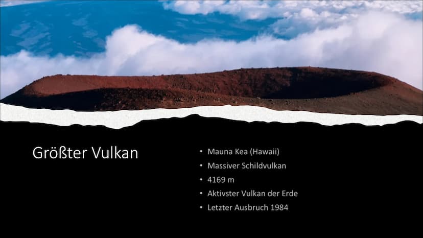 Die Vulkane Übersicht
Was sind Vulkane?
Vulkane entstehen durch....
• Größter Vulkan
Gefährlichster Vulkan
Vorhersagen von Vulkanausbrüchen
