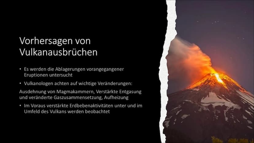 Die Vulkane Übersicht
Was sind Vulkane?
Vulkane entstehen durch....
• Größter Vulkan
Gefährlichster Vulkan
Vorhersagen von Vulkanausbrüchen
